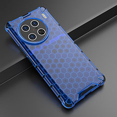 Coque Rebord Contour Silicone et Vitre Transparente Housse Etui 360 Degres AM3 pour Vivo X90 Pro+ Plus 5G Bleu