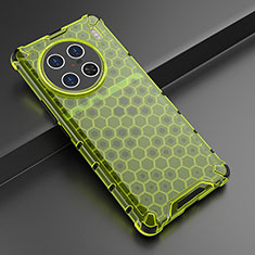 Coque Rebord Contour Silicone et Vitre Transparente Housse Etui 360 Degres AM3 pour Vivo X90 Pro+ Plus 5G Vert