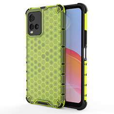 Coque Rebord Contour Silicone et Vitre Transparente Housse Etui 360 Degres AM3 pour Vivo Y21e Vert