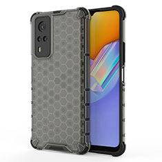 Coque Rebord Contour Silicone et Vitre Transparente Housse Etui 360 Degres AM3 pour Vivo Y31 (2021) Noir