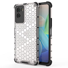 Coque Rebord Contour Silicone et Vitre Transparente Housse Etui 360 Degres AM3 pour Vivo Y55s (2021) Blanc