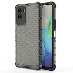 Coque Rebord Contour Silicone et Vitre Transparente Housse Etui 360 Degres AM3 pour Vivo Y55s (2021) Noir