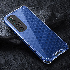 Coque Rebord Contour Silicone et Vitre Transparente Housse Etui 360 Degres AM3 pour Xiaomi Mi 10S 5G Bleu