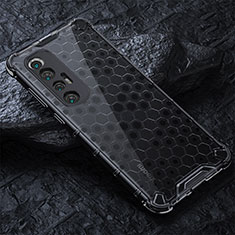 Coque Rebord Contour Silicone et Vitre Transparente Housse Etui 360 Degres AM3 pour Xiaomi Mi 10S 5G Noir