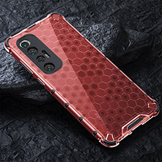 Coque Rebord Contour Silicone et Vitre Transparente Housse Etui 360 Degres AM3 pour Xiaomi Mi 10S 5G Rouge