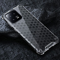 Coque Rebord Contour Silicone et Vitre Transparente Housse Etui 360 Degres AM3 pour Xiaomi Mi 13 Pro 5G Blanc