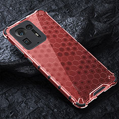 Coque Rebord Contour Silicone et Vitre Transparente Housse Etui 360 Degres AM3 pour Xiaomi Mi Mix 4 5G Rouge