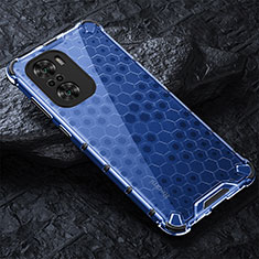 Coque Rebord Contour Silicone et Vitre Transparente Housse Etui 360 Degres AM3 pour Xiaomi Redmi K40 5G Bleu