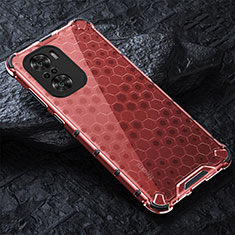 Coque Rebord Contour Silicone et Vitre Transparente Housse Etui 360 Degres AM3 pour Xiaomi Redmi K40 Pro+ Plus 5G Rouge