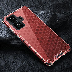 Coque Rebord Contour Silicone et Vitre Transparente Housse Etui 360 Degres AM3 pour Xiaomi Redmi K50 Gaming 5G Rouge