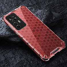 Coque Rebord Contour Silicone et Vitre Transparente Housse Etui 360 Degres AM3 pour Xiaomi Redmi K50 Ultra 5G Rouge