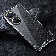 Coque Rebord Contour Silicone et Vitre Transparente Housse Etui 360 Degres AM4 pour Huawei Nova 11i Gris