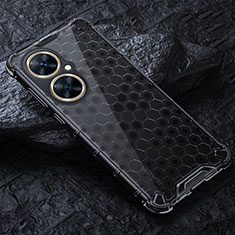 Coque Rebord Contour Silicone et Vitre Transparente Housse Etui 360 Degres AM4 pour Huawei Nova 11i Noir