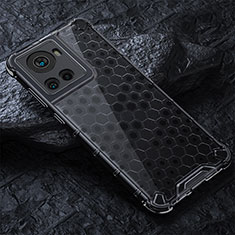 Coque Rebord Contour Silicone et Vitre Transparente Housse Etui 360 Degres AM4 pour OnePlus 10R 5G Noir