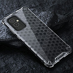 Coque Rebord Contour Silicone et Vitre Transparente Housse Etui 360 Degres AM4 pour OnePlus 9 5G Gris