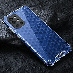 Coque Rebord Contour Silicone et Vitre Transparente Housse Etui 360 Degres AM4 pour OnePlus 9R 5G Bleu