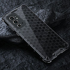 Coque Rebord Contour Silicone et Vitre Transparente Housse Etui 360 Degres AM4 pour OnePlus 9RT 5G Noir