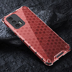 Coque Rebord Contour Silicone et Vitre Transparente Housse Etui 360 Degres AM4 pour Realme GT 5G Rouge