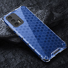 Coque Rebord Contour Silicone et Vitre Transparente Housse Etui 360 Degres AM4 pour Realme GT Neo 5G Bleu