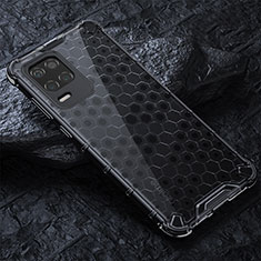 Coque Rebord Contour Silicone et Vitre Transparente Housse Etui 360 Degres AM4 pour Realme V13 5G Noir