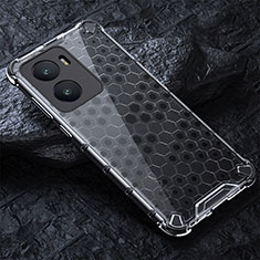 Coque Rebord Contour Silicone et Vitre Transparente Housse Etui 360 Degres AM4 pour Vivo iQOO Z7i 5G Gris