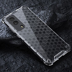 Coque Rebord Contour Silicone et Vitre Transparente Housse Etui 360 Degres AM4 pour Vivo V21e 5G Gris