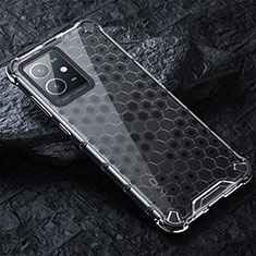 Coque Rebord Contour Silicone et Vitre Transparente Housse Etui 360 Degres AM4 pour Vivo Y52t 5G Gris