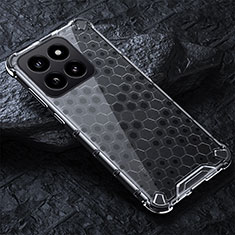 Coque Rebord Contour Silicone et Vitre Transparente Housse Etui 360 Degres AM4 pour Xiaomi Mi 14 5G Gris