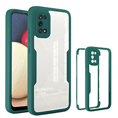 Coque Rebord Contour Silicone et Vitre Transparente Housse Etui 360 Degres MJ1 pour Samsung Galaxy M02s Vert