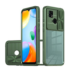 Coque Rebord Contour Silicone et Vitre Transparente Housse Etui 360 Degres QW1 pour Xiaomi Redmi 10 India Vert