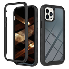 Coque Rebord Contour Silicone et Vitre Transparente Housse Etui 360 Degres YB2 pour Apple iPhone 13 Pro Max Noir