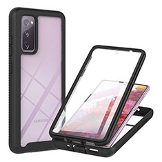 Coque Rebord Contour Silicone et Vitre Transparente Housse Etui 360 Degres YB2 pour Samsung Galaxy S20 FE 5G Noir