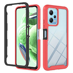 Coque Rebord Contour Silicone et Vitre Transparente Housse Etui 360 Degres YB2 pour Xiaomi Poco X5 5G Rouge