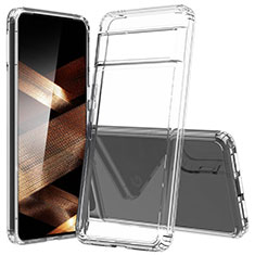 Coque Rebord Contour Silicone et Vitre Transparente Housse Etui 360 Degres Z01J pour Google Pixel 8 Pro 5G Clair