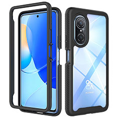 Coque Rebord Contour Silicone et Vitre Transparente Housse Etui 360 Degres ZJ1 pour Huawei Nova 9 SE Noir