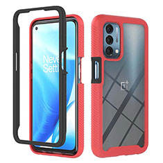 Coque Rebord Contour Silicone et Vitre Transparente Housse Etui 360 Degres ZJ1 pour Oppo A93 5G Rouge