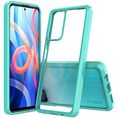 Coque Rebord Contour Silicone et Vitre Transparente Housse Etui 360 Degres ZJ1 pour Xiaomi Poco M4 Pro 5G Vert