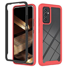 Coque Rebord Contour Silicone et Vitre Transparente Housse Etui 360 Degres ZJ2 pour Samsung Galaxy A35 5G Rouge