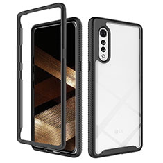 Coque Rebord Contour Silicone et Vitre Transparente Housse Etui 360 Degres ZJ3 pour LG Velvet 5G Noir