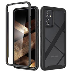 Coque Rebord Contour Silicone et Vitre Transparente Housse Etui 360 Degres ZJ4 pour Samsung Galaxy A15 LTE Noir