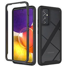 Coque Rebord Contour Silicone et Vitre Transparente Housse Etui 360 Degres ZJ4 pour Samsung Galaxy M54 5G Noir