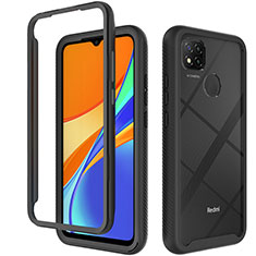 Coque Rebord Contour Silicone et Vitre Transparente Housse Etui 360 Degres ZJ4 pour Xiaomi POCO C31 Noir