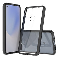 Coque Rebord Contour Silicone et Vitre Transparente Housse Etui 360 Degres ZJ5 pour Google Pixel 5 XL 5G Noir