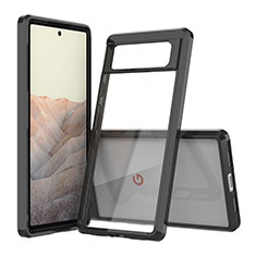 Coque Rebord Contour Silicone et Vitre Transparente Housse Etui 360 Degres ZJ5 pour Google Pixel 6 5G Noir