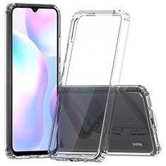 Coque Rebord Contour Silicone et Vitre Transparente Housse Etui 360 Degres ZJ5 pour Xiaomi Redmi 9A Clair