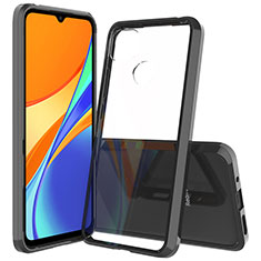 Coque Rebord Contour Silicone et Vitre Transparente Housse Etui 360 Degres ZJ5 pour Xiaomi Redmi 9C Noir