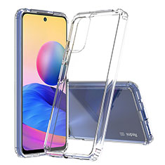 Coque Rebord Contour Silicone et Vitre Transparente Housse Etui 360 Degres ZJ5 pour Xiaomi Redmi Note 10 5G Clair