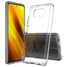 Coque Rebord Contour Silicone et Vitre Transparente Housse Etui 360 Degres ZJ6 pour Xiaomi Poco X3 NFC Clair