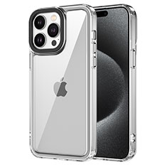 Coque Rebord Contour Silicone et Vitre Transparente Housse Etui AC1 pour Apple iPhone 13 Pro Max Clair