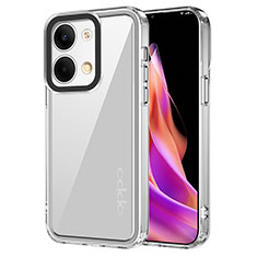 Coque Rebord Contour Silicone et Vitre Transparente Housse Etui AC1 pour Oppo Reno9 Pro 5G Clair